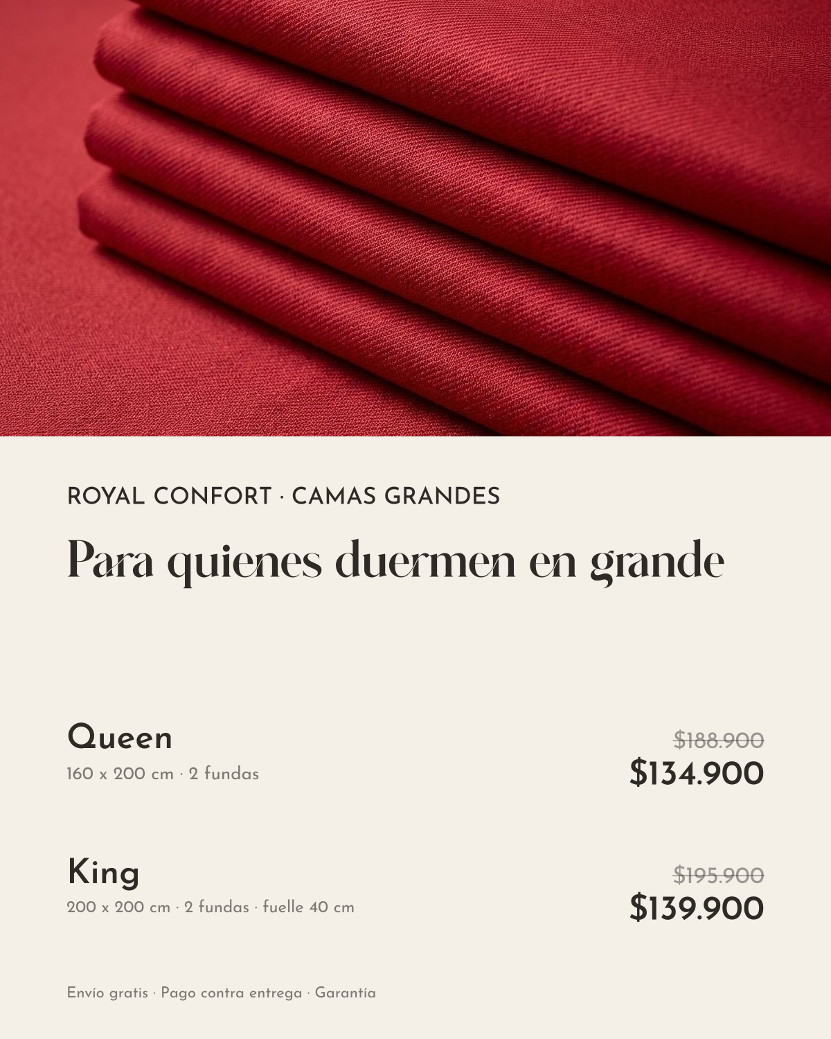 Precios Royal Comfort Queen King