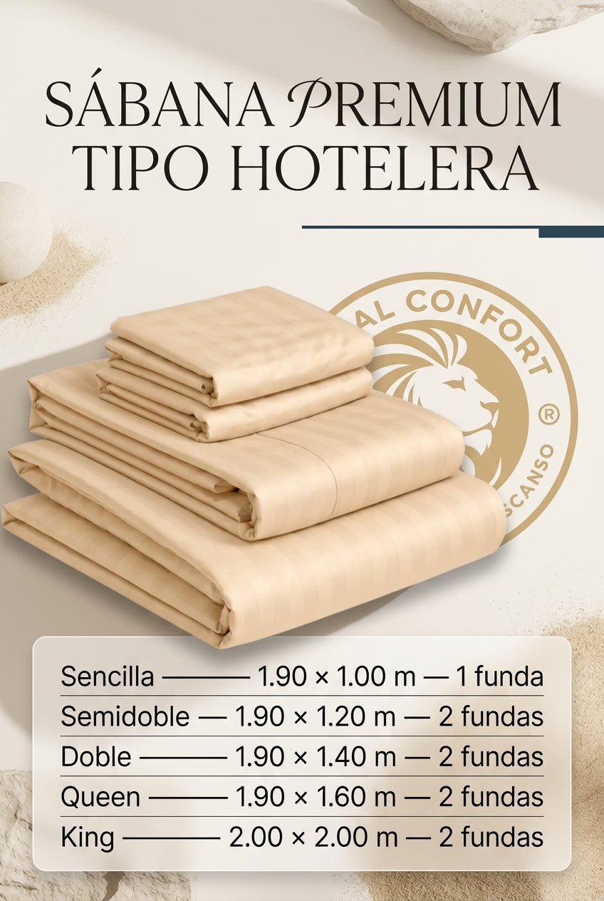 Royal Comfort - Tabla de medidas